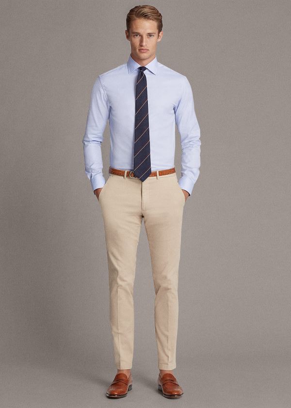 Ralph Lauren Slim Fit Stretch Chinos Herre Danmark (ISGRH8107)